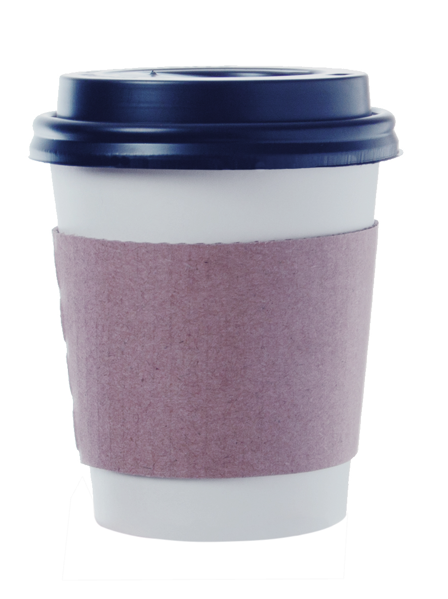 Kaffeebecher in Weiß & Braun